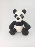 Crochet Panda cuddly toy, Soft toy, stuffed animal, black and white, nursery decor