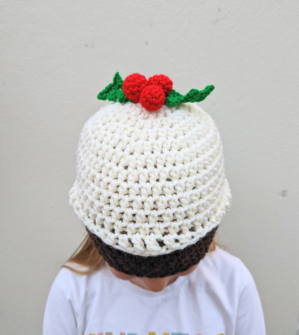 Crochet Christmas Pudding Hat: Novelty Winter Hat