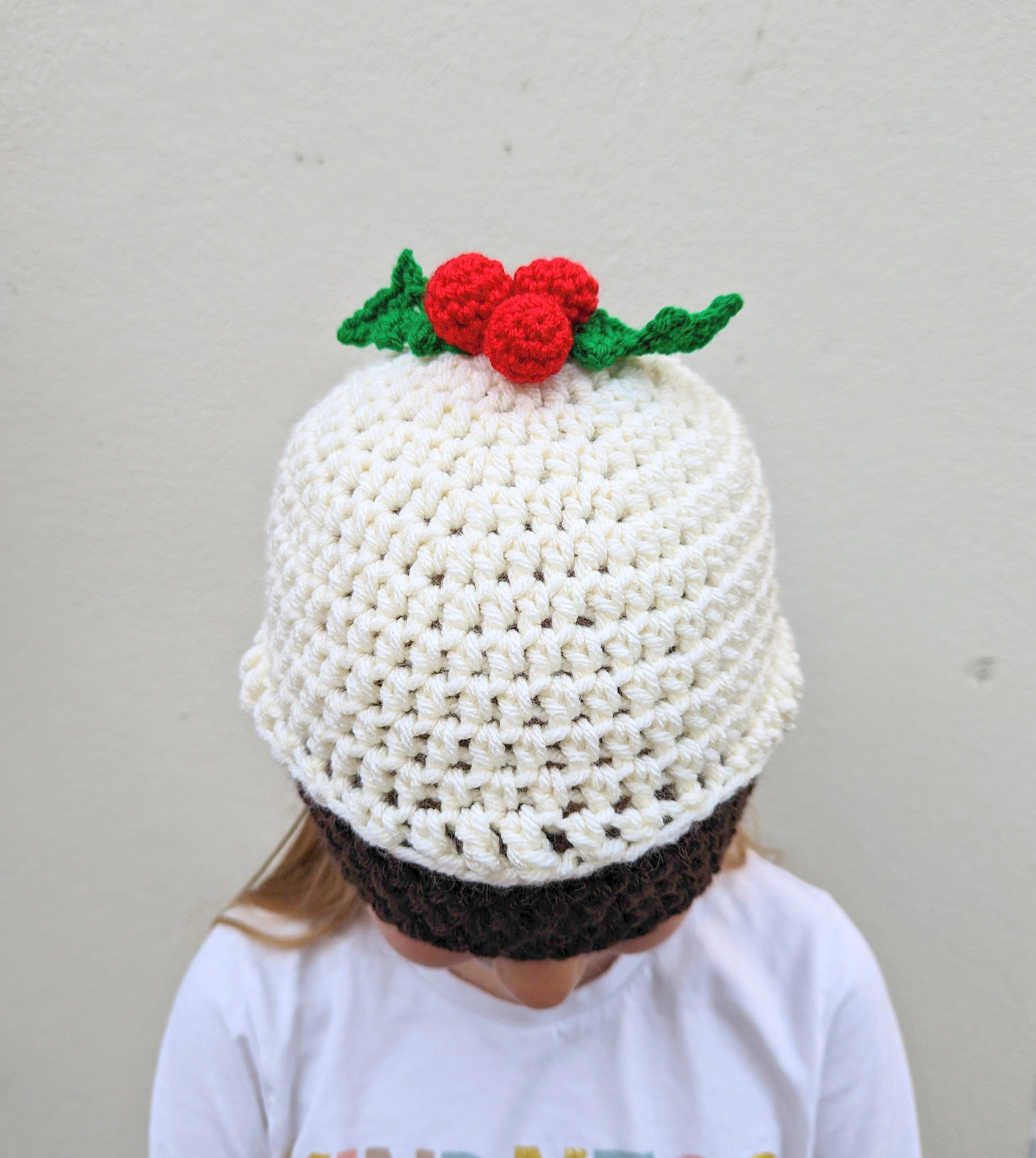 Crochet Christmas Pudding Hat: Novelty Winter Hat