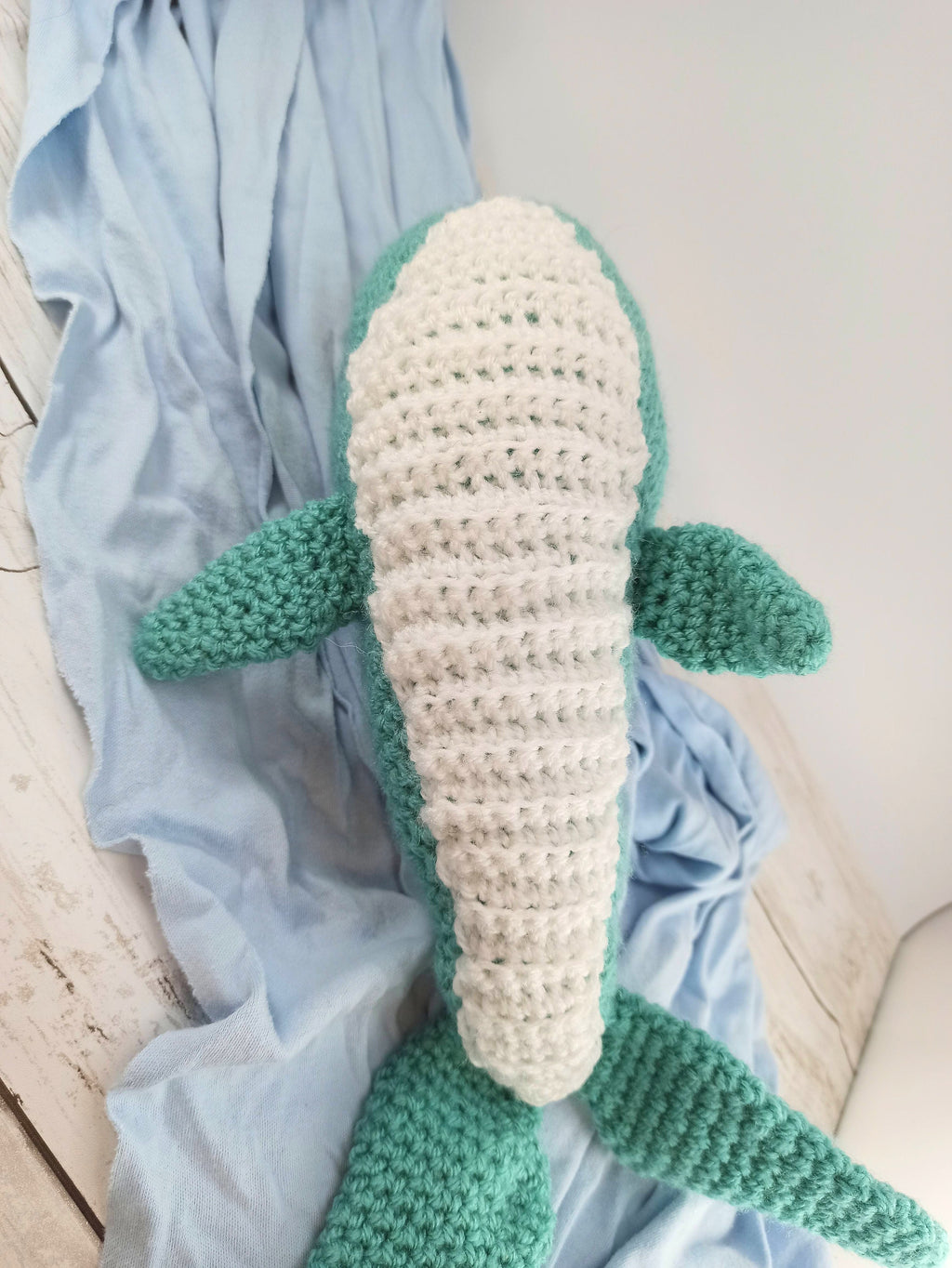 Crochet Narwhal Plush: Handmade Stuffed Sea Creature Toy