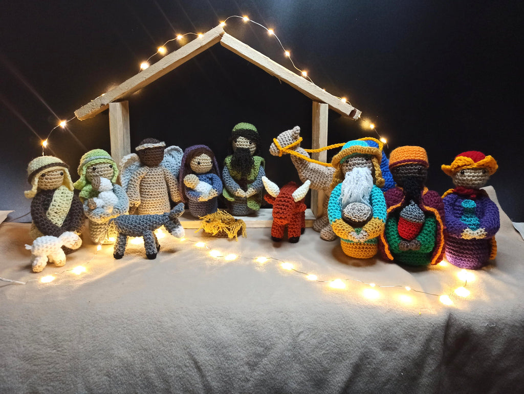 Crochet Nativity Set: Mary, Joseph, Jesus, Wise Men, Shepherds