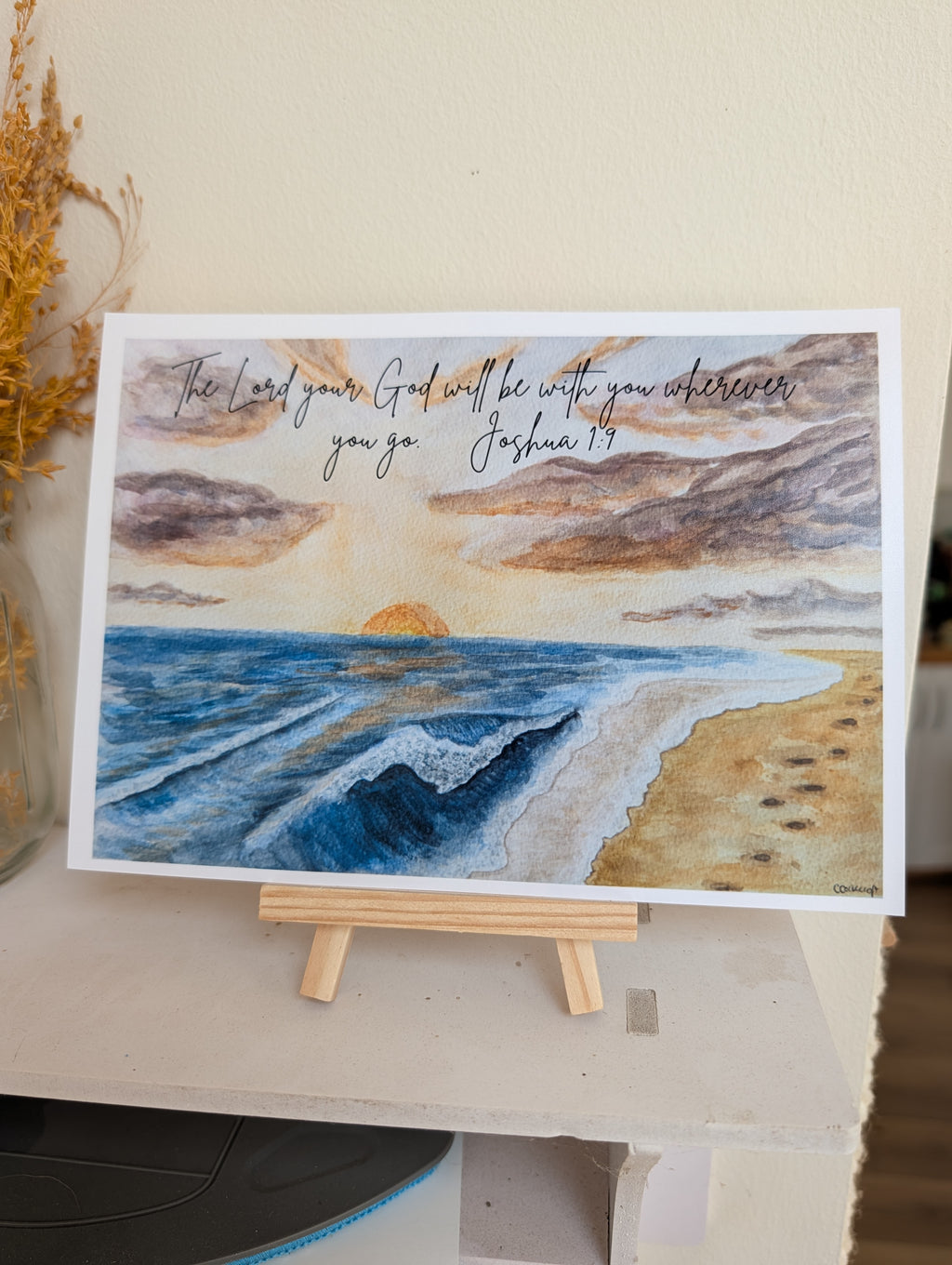 Watercolour Christian art print A5