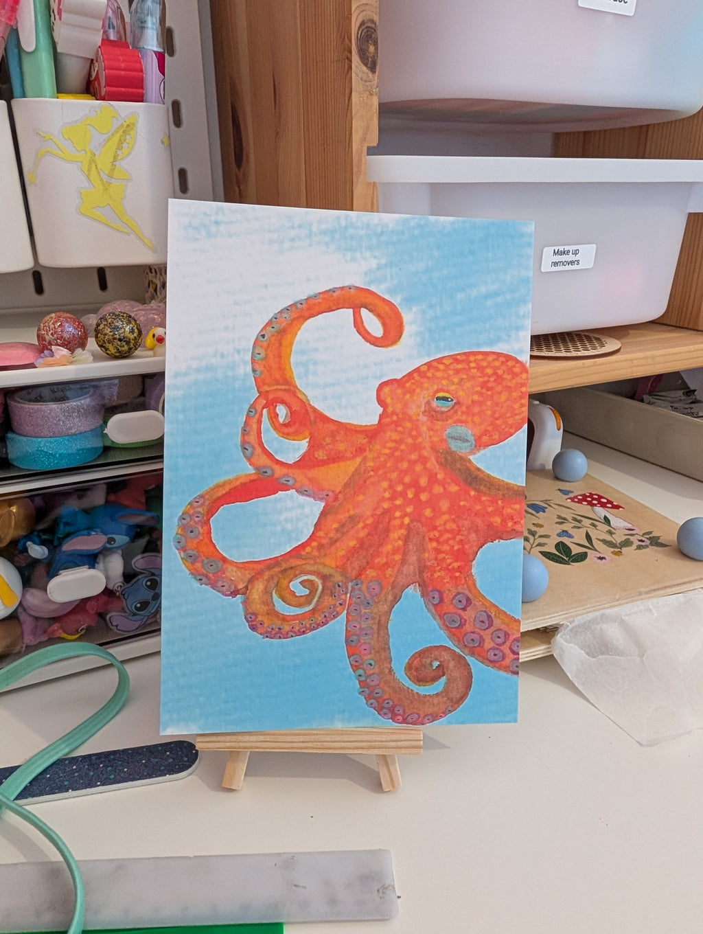 A5 octopus art print