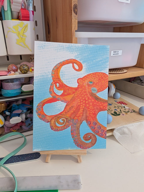 A5 octopus art print