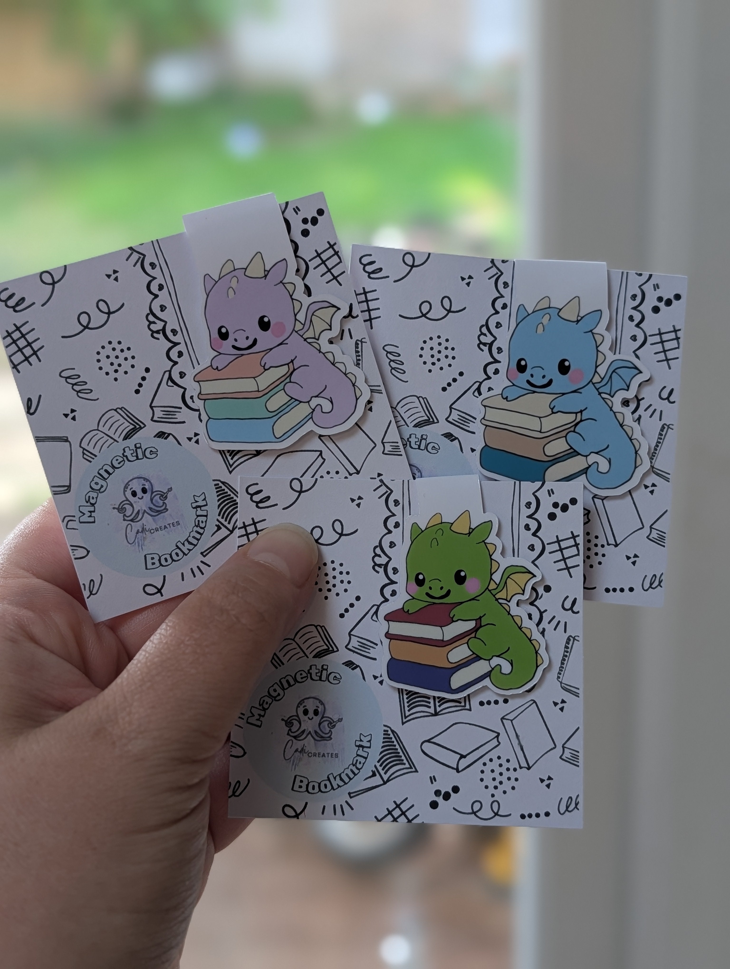 Book Dragon magnetic bookmark