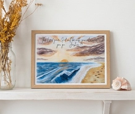 Watercolour Christian art print A5